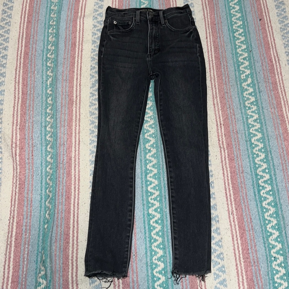 Denim Forum dark grey Lola high rise skinny jeans